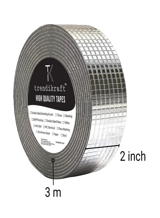 TRENDIKRAFT Waterproof Adhesive Butyl Heavy Duty Aluminium Roof Leakage Tape with Strong Liquid Rubber Sealer Tape for Kitchen Sink Pipe Tank Leakage Water Proof Seal Repair Tep (2 inch x 3 mtr) - Image 2